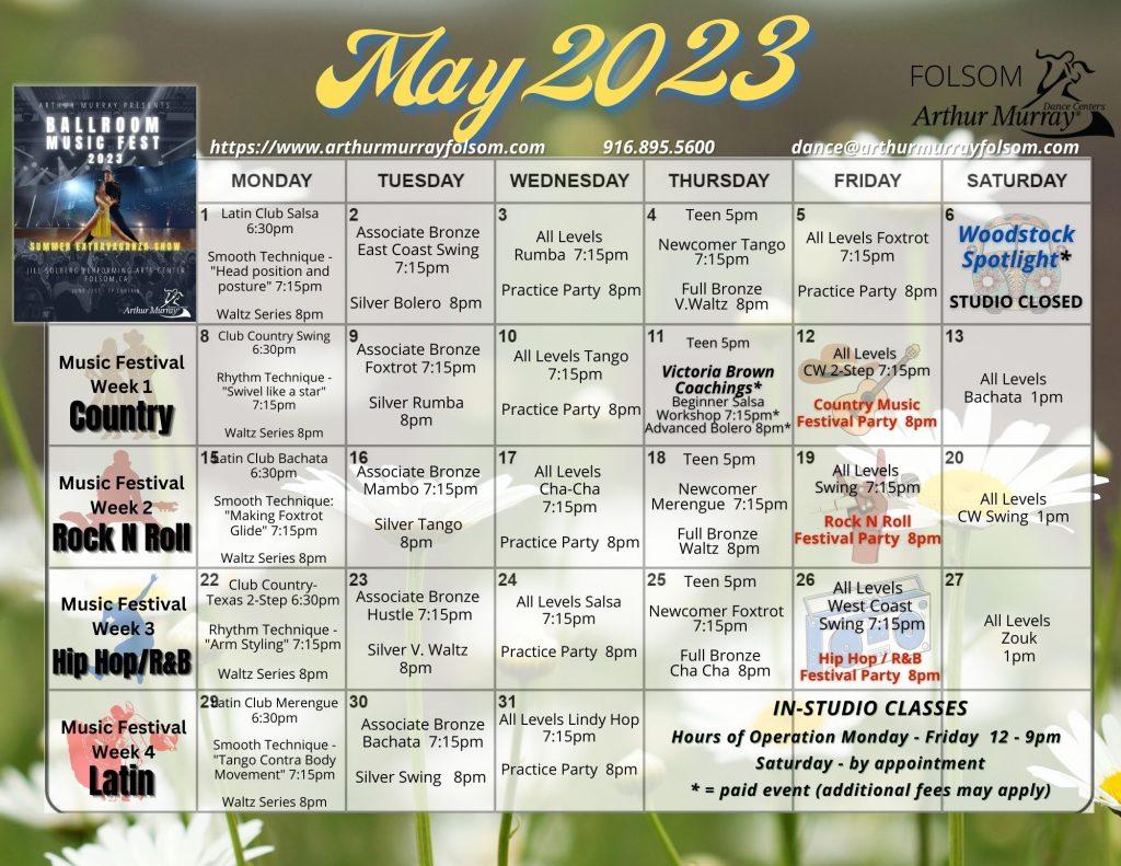 Studio Calendar Arthur Murray Folsom